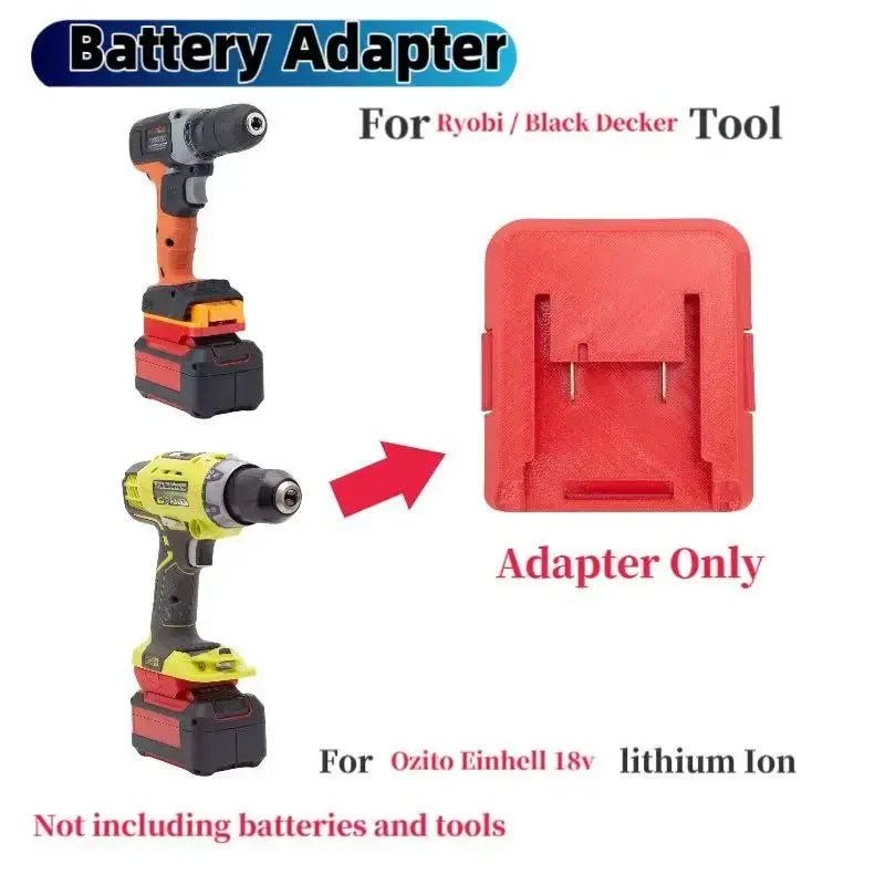 

For Ozito Einhell 18V Lithium Battery ﻿Converter Adapter To Ryobi Black Deckr Tool ﻿Converter ﻿ (Not Include Tools And Battery)