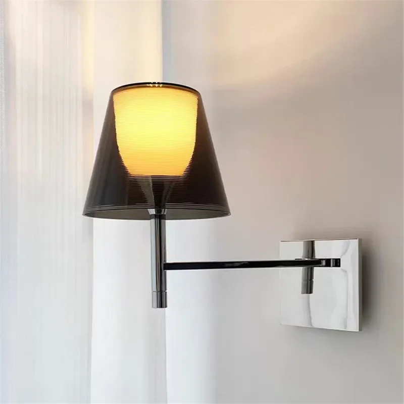 

Design Wall Lamp Simple Cretive Acrylic Lamps Square Base Living Roon Sofa Side Studio Lamp Bedroom Bedside Hotel Aisle Light