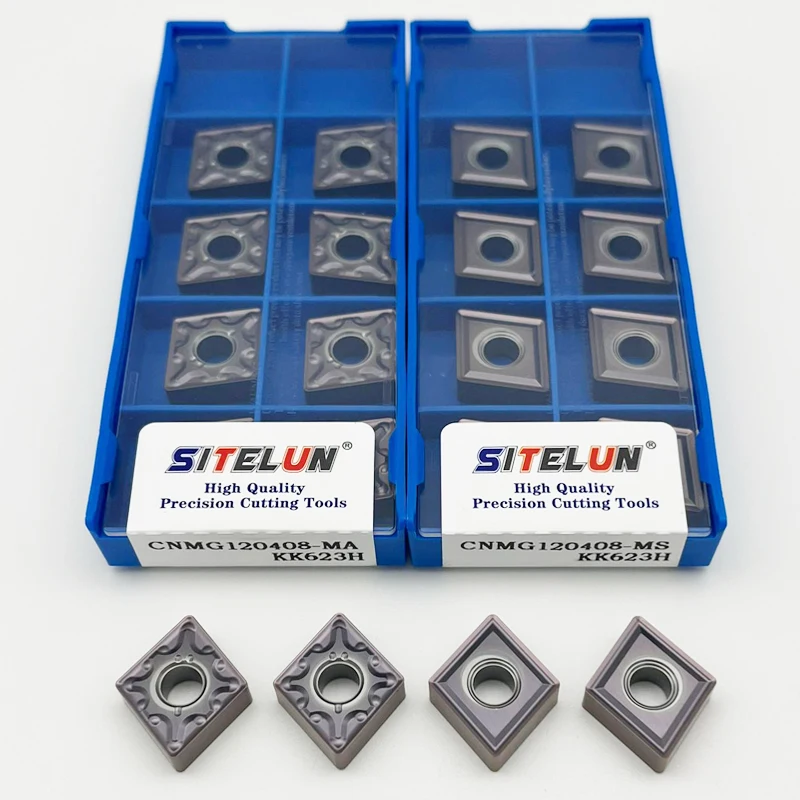

CNMG Carbide Inserts CNMG120404 CNMG120408 MA MS KK623H External Turning Tool For Stainless Steel