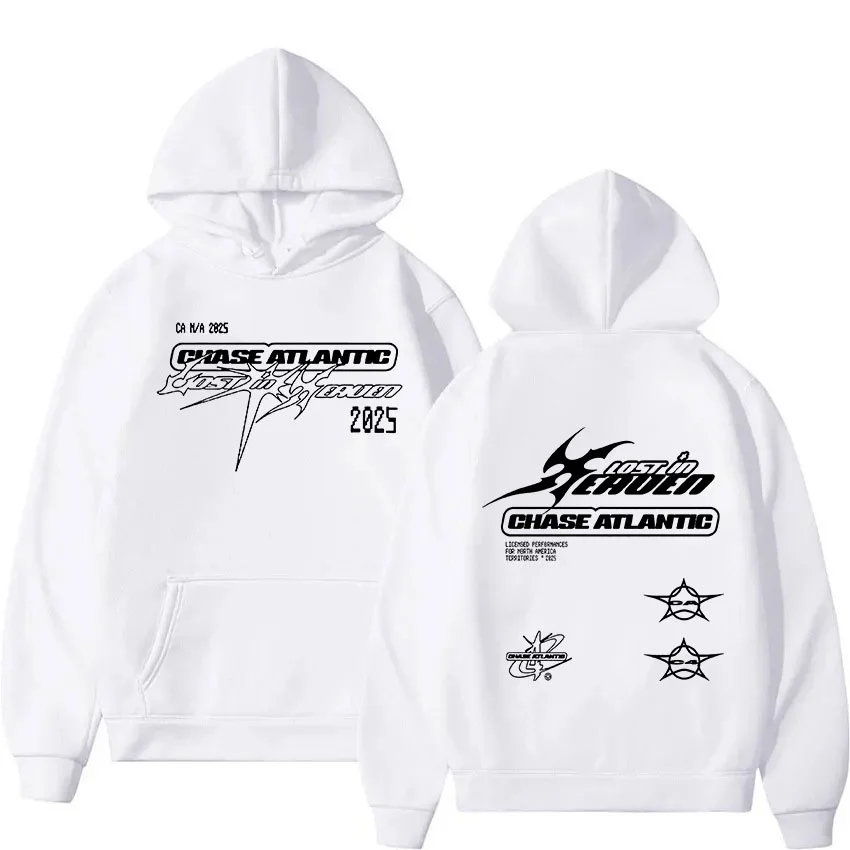 2025 Chase Atlantic Lost Europa y Gran Bretaña Tour Album Sudadera con capucha de algodón de otoño e invierno para hombres Sudadera con capucha informal de moda Harajuku