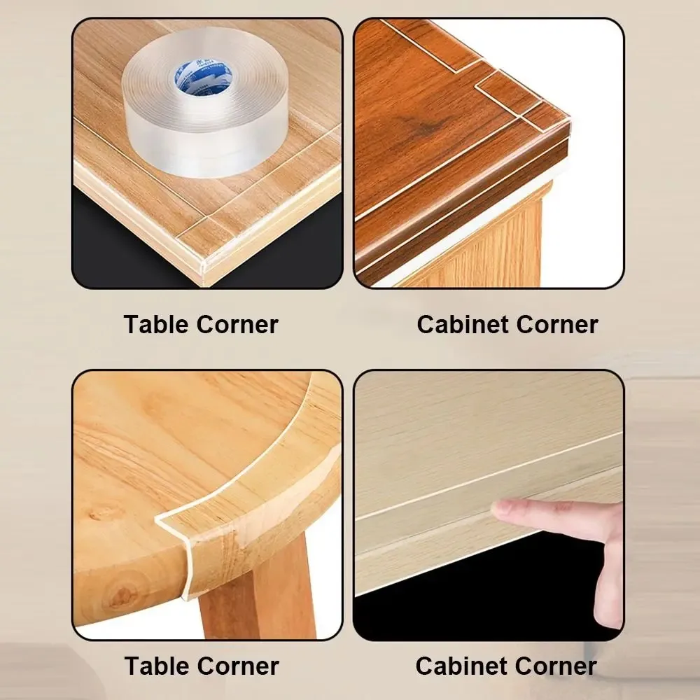 1roll 2m/78.74in protection Transparent edge protection strip Child table corner anti-collision strip for cabinet table drawers view 6