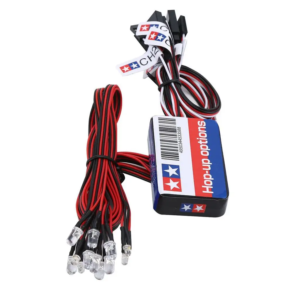 for HSP HPI AXIAL RC4WD T raxxas 1:10 RC Car 4.8V to 6V 12 LED Lighting Kit Simulation Flash RC Accessories 4 Colors Lighting