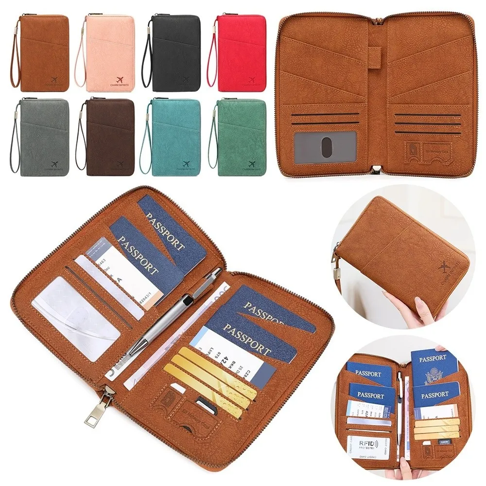 

Anti-Theft RFID Protection​ ​RFID Blocking Passport Holder​ ​Long Zipper Closure​ ​Durable​ ​Multi-Passport Wallet​