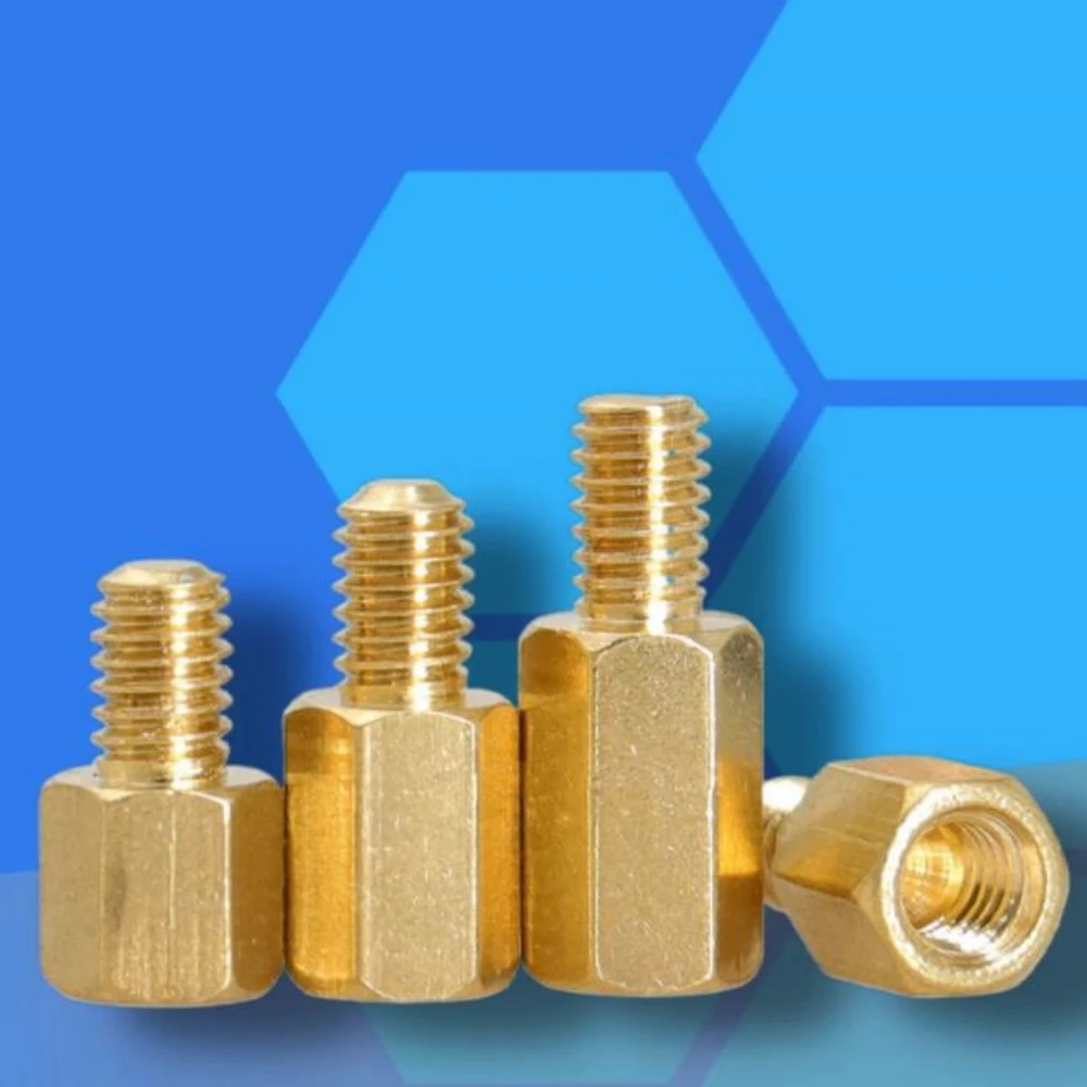 

M3 *3 4 5 6 7 8 9 10 11 12 13 14 15 20MM + 3MM single-head Hexagon Copper pillars cylinder Outside screw tooth length:3MM