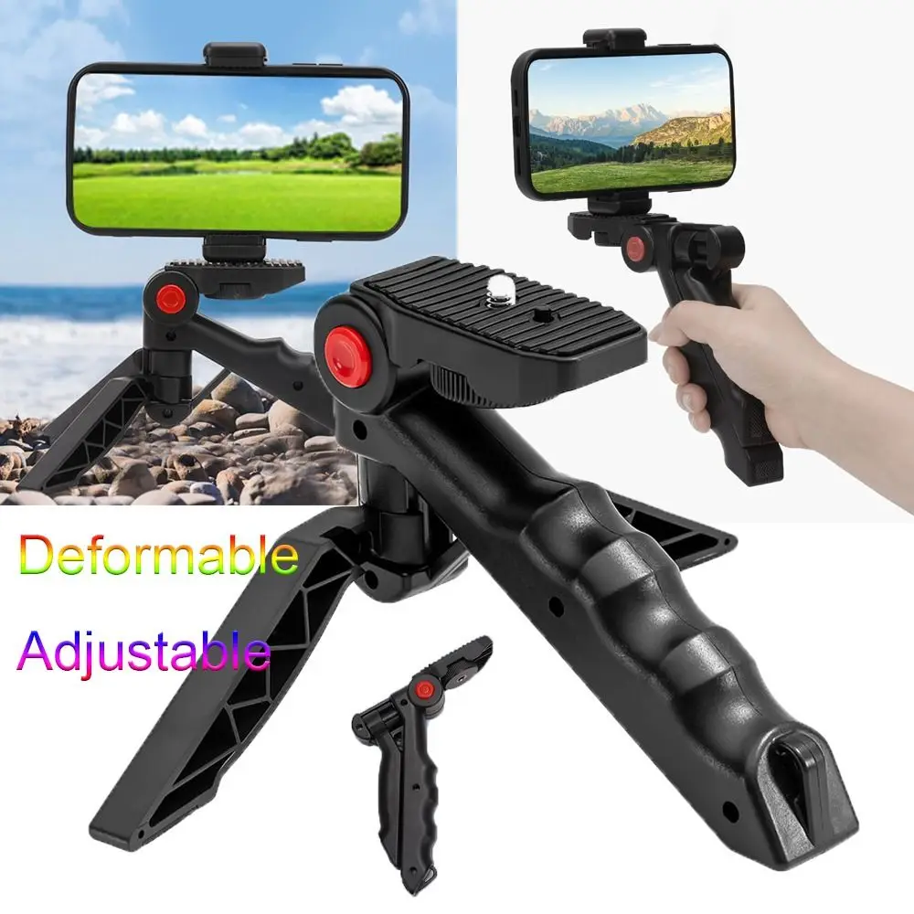 Desktop Handheld Dual-use Level Tripod Stability Portable Level Meter Stand Red Button Multifunctional Laser Tripod Selfie