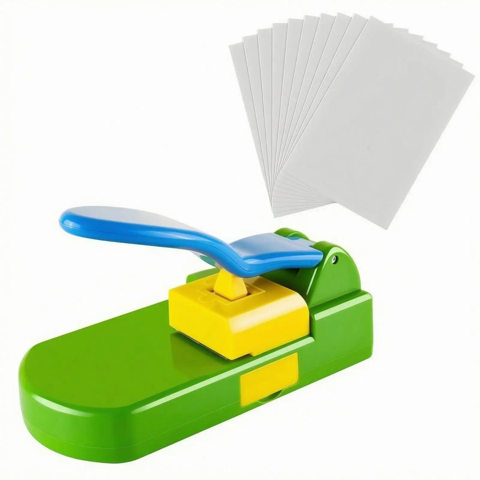 DIY Puzzle Cutting Machine Portable ABS Craft Tool for Home Art Projects Lever Action Cutter with Foam Sheets for Mixed Media