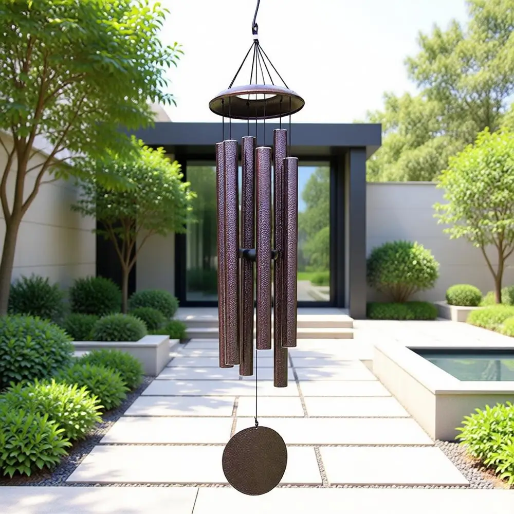 

Уличные колокольчики, мемориал 45, 6 тяжелых трубок, большой глубокий тон, подвесной садовый декор, бронза