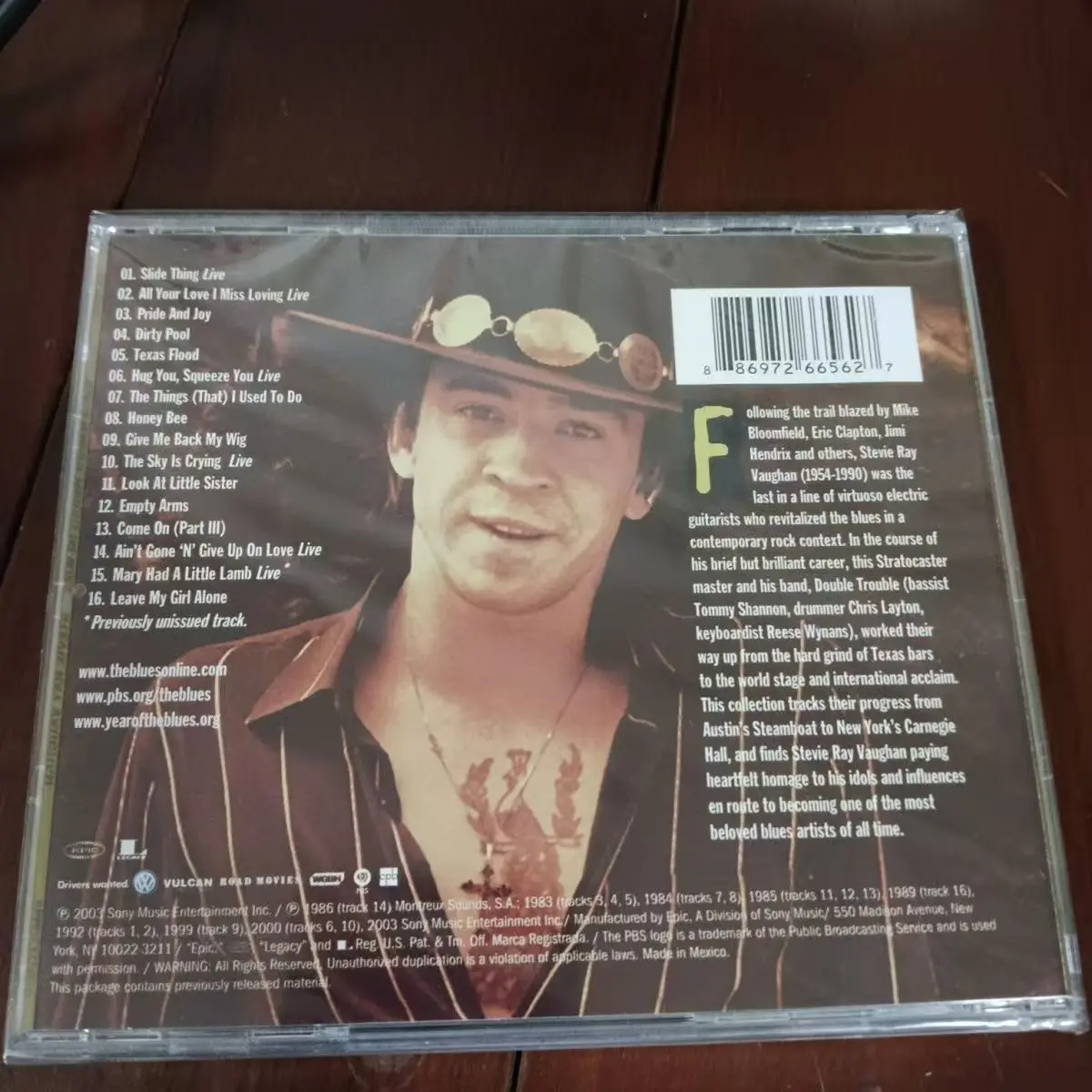 

Blues Master Stevie RAY Vaughan [Красивый] Неоткрытый компакт-диск Подлинное издание