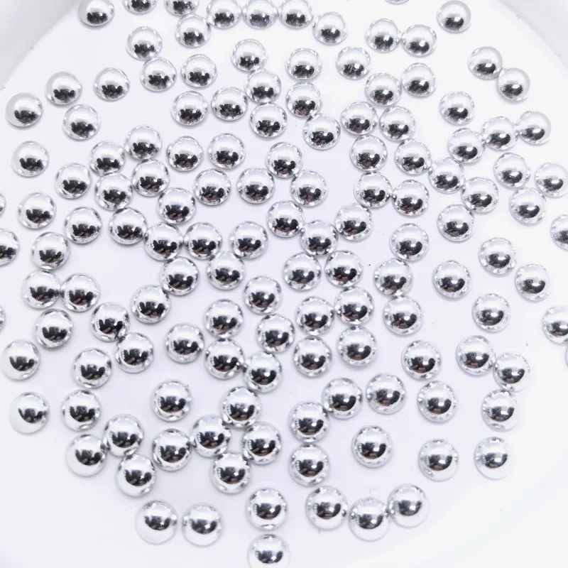 Silver Studs 2MM 3MM 5MM Rhinestones Hotfix Round Rhinestones For Clothes Diy Metal Spike Studs Wedding Accessories