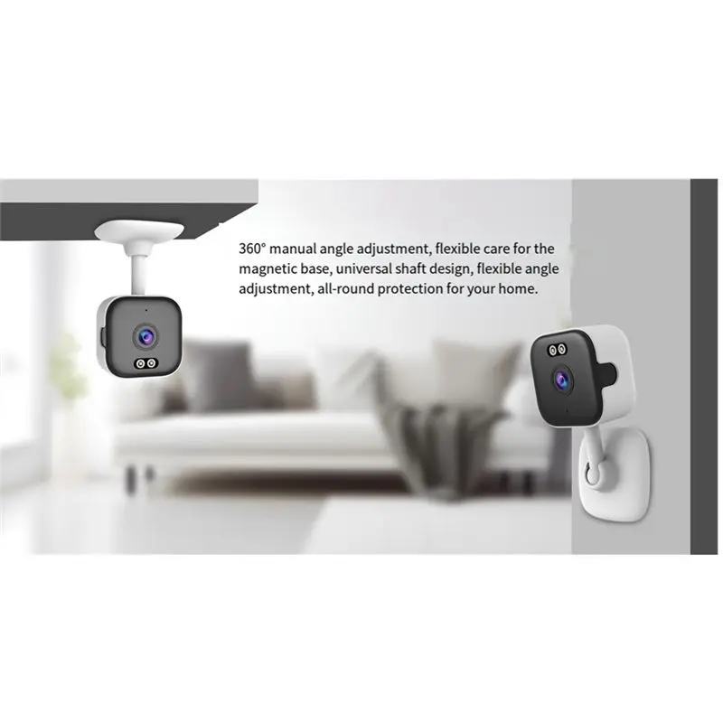 [NEW A09R!】 Replaces Outdoor Cameras 2.4/5Ghz Wi-Fi 3MP Resolution Full-Color Night Vision Window Camera Through Glass