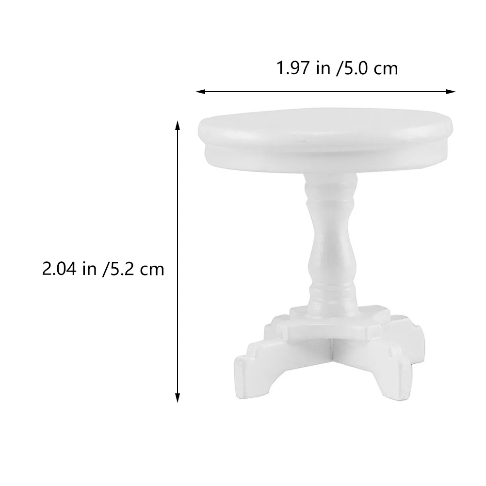 Miniaturowy Stolik Kawowy Domek dla Lalek Meble Komoda Biurko Model Herbaty Okrągła Dekoracja Warsztat