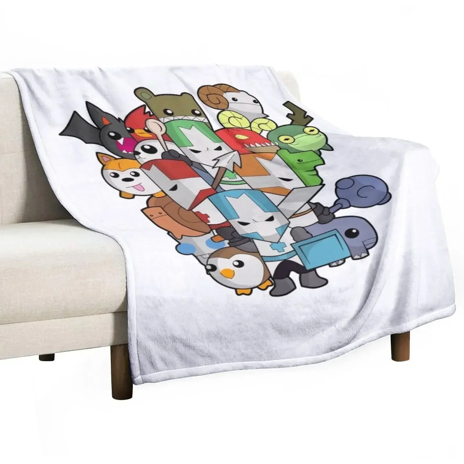 Castle Crasher all knight Throw Blanket Designers Picnic Thin Blankets