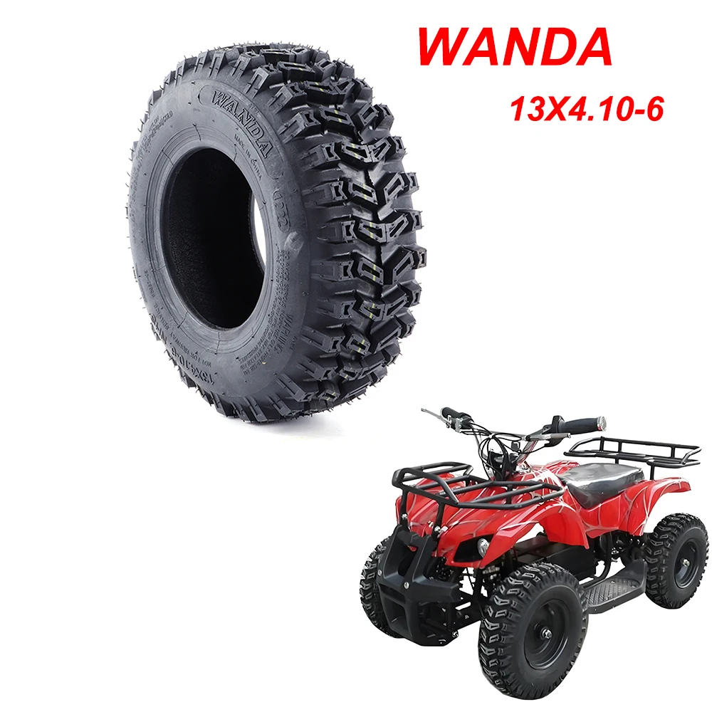 13x4.10-6 Vacuum Tire 6-inch Tyre Tubeless Tire for 47cc 49cc Motorcycle Sled ATV Go Kart Lawn Mower Snow Plow Wheels Parts
