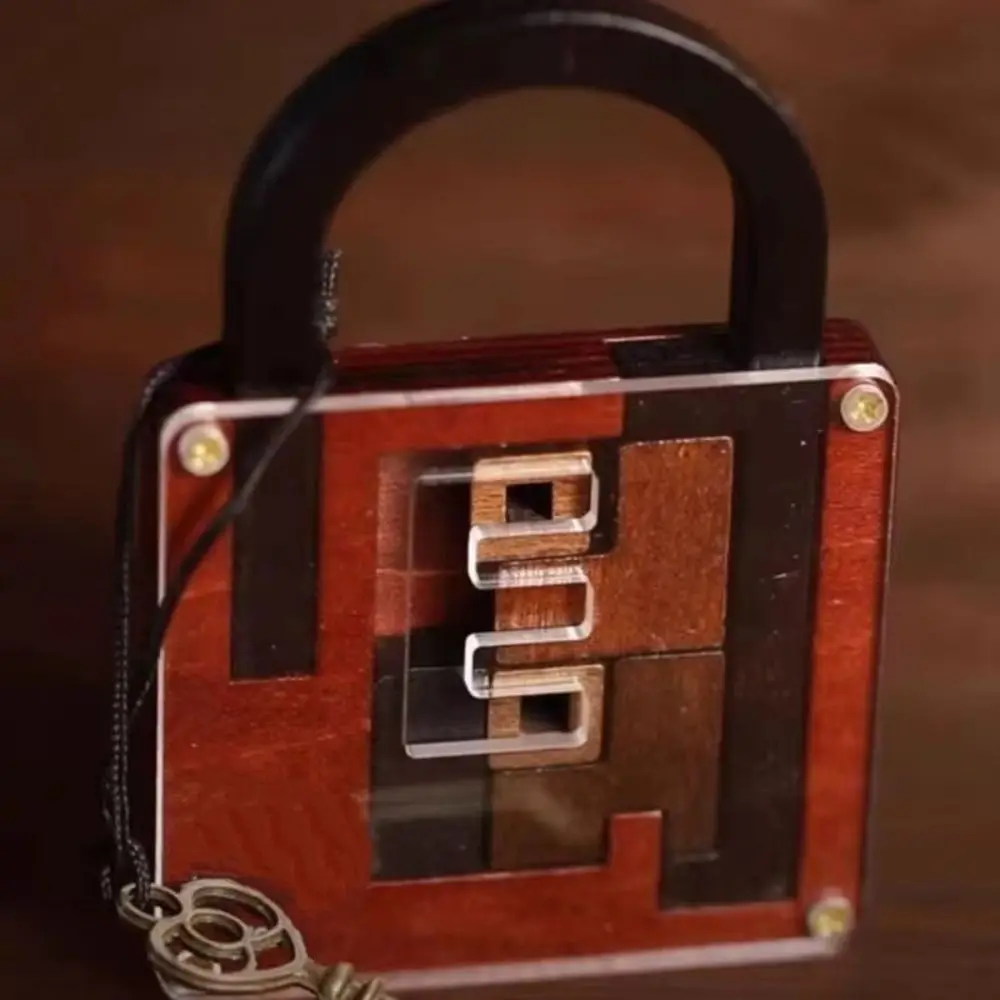 

Деревянная головоломка-головоломка для развития логики и интеллекта, высокой сложности, для когнитивного развития, вызывающая интеллектуальное испытание, IQ-челлендж с замком