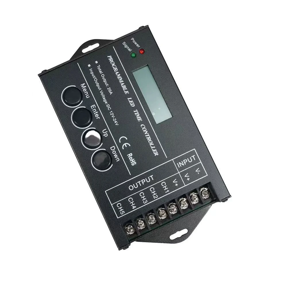 TC420 Time Programmable RGB LED Display Controller 5 Channel DC1224V Perfect for Home and Commercial Lighting Applications