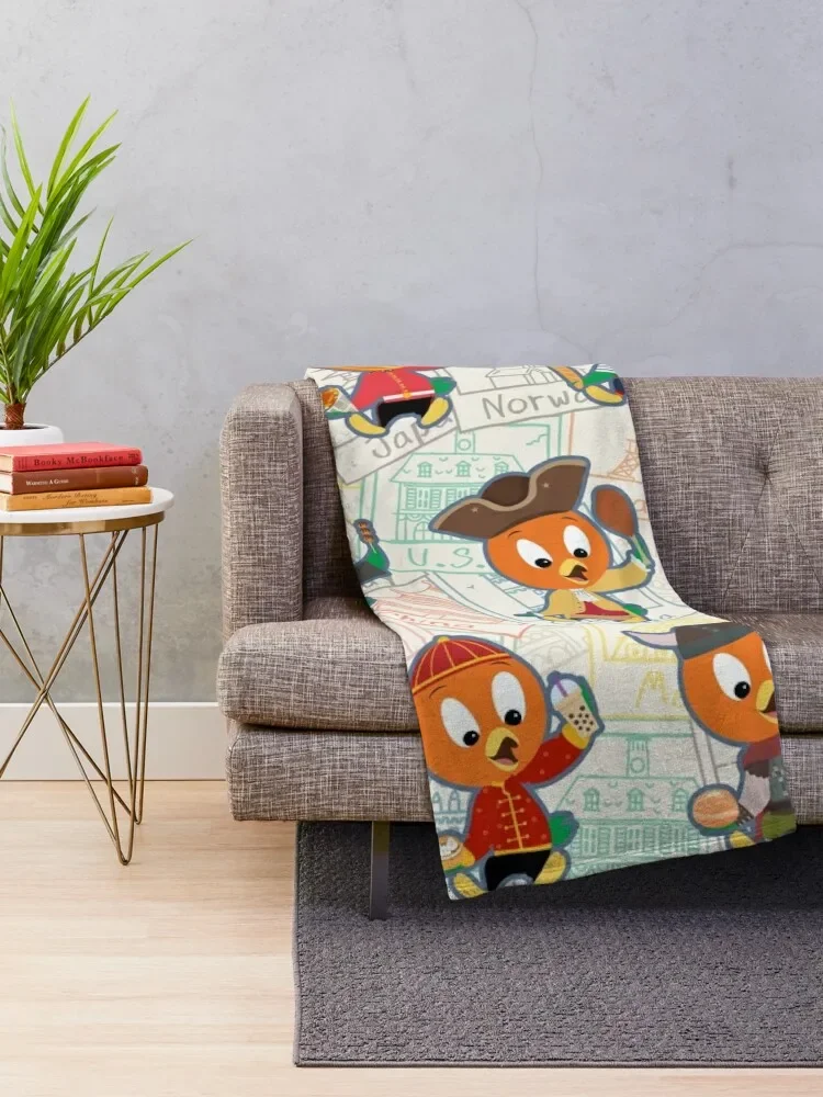 World Showcase Orange Birds Throw Blanket Bed covers Fashion Sofas Giant Sofa Blankets