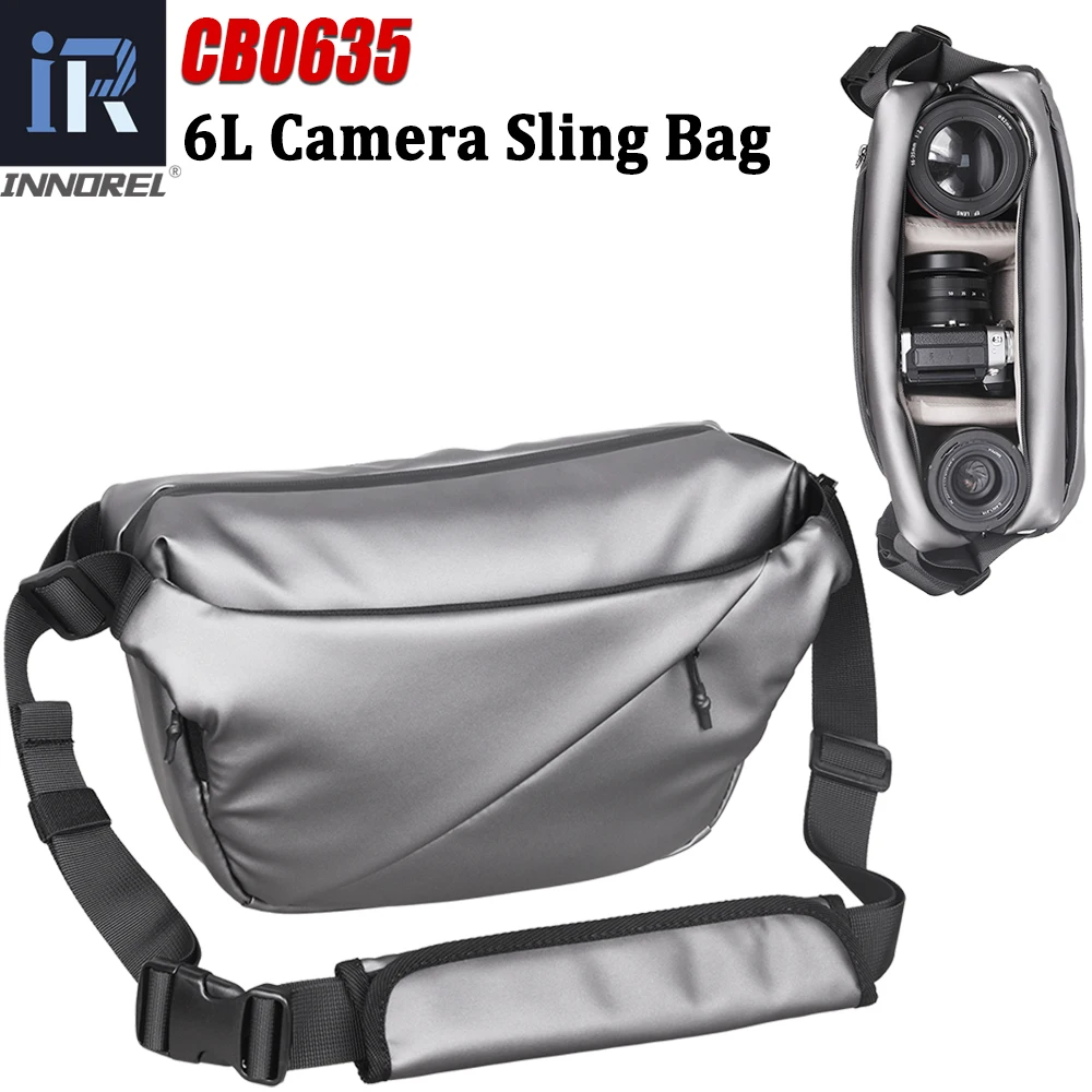 INNOREL CB0635 6L Camera Sling Bag Waterproof,with Tripod Holder,DSLR/SLR/Mirrorless for Travel, Cycling, Work, Sport, Hiking