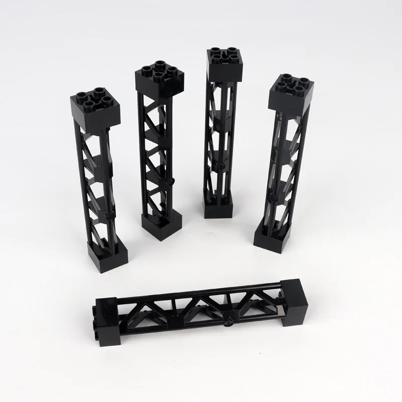 Construction Model Double-decked Elevated Railway Bridge for Urban Transportation Trains Building Toy Accessory Christmas Gift