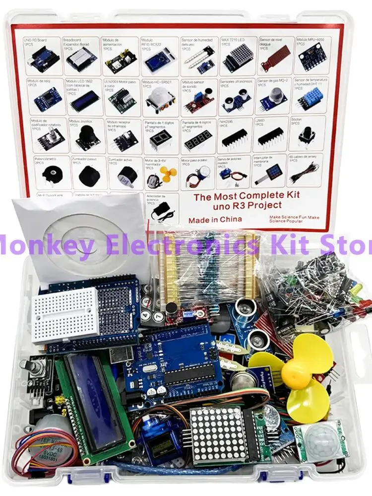 De meest complete leerkit voor Arduino Uno-R3 board programmeringsproject DIY elektronica laboratorium smart kit voor ATmega328P - afbeelding 2