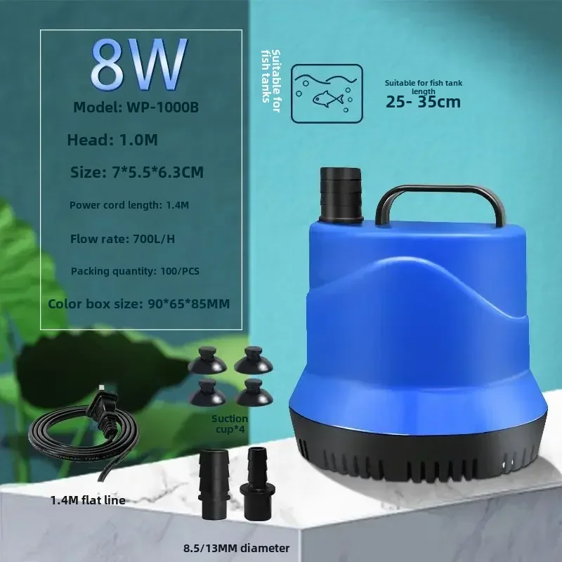 خزان الأسماك مضخة غاطسة صغيرة عمود سيراميك صغير شفط المياه تصفية صامتة أسفل مضخة شفط حوض السمك الغوص مضخات المياه #4