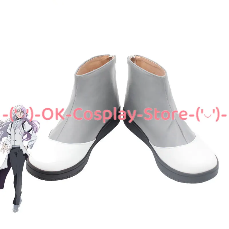 Anime Bungo Stray Dogs Sigma Cosplay Shoes PU Leather Shoes Halloween Carnival Boots Cosplay Prop Custom Made