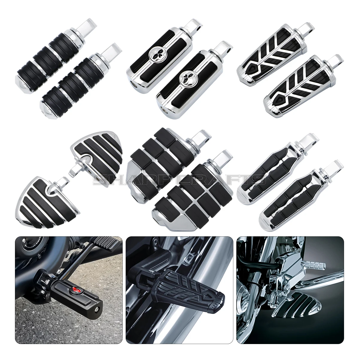 Rider Driver Passenger Foot Pegs FootRests For Victory Hammer Vegas 8-Ball Jackpot Judge High-Ball Cross Roads Country King Pin
