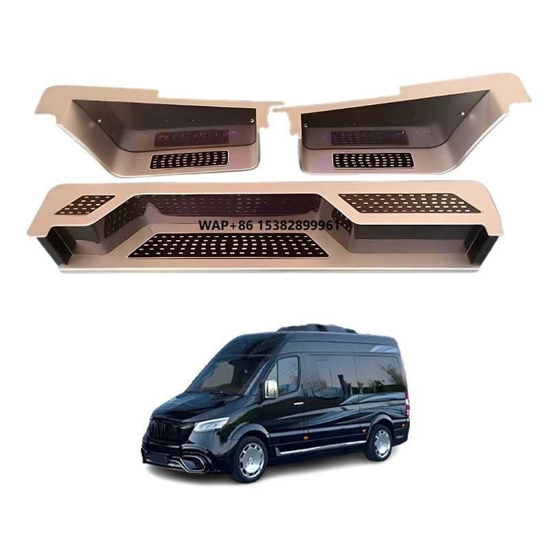 Suitable for Sprinter Main and Passenger Side Door Retrofit Aluminum Alloy Lighted Pedal Replacement Welcome Pedal