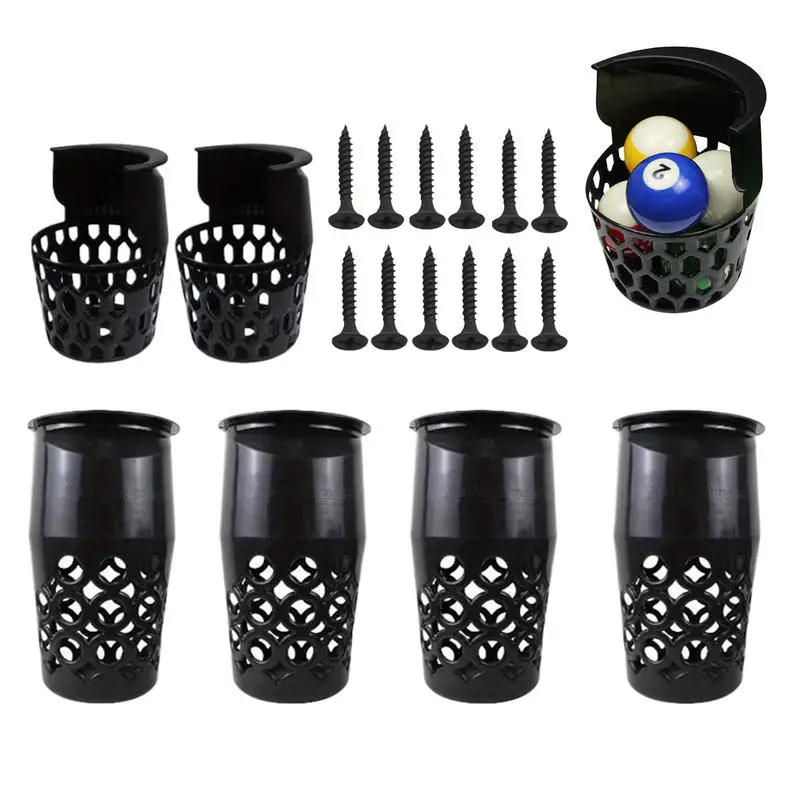 Pool Table Pockets 6x Billiard Container Ball Storage Net Pool Table Pockets Replacement Club Parts Easy Install For Men Women