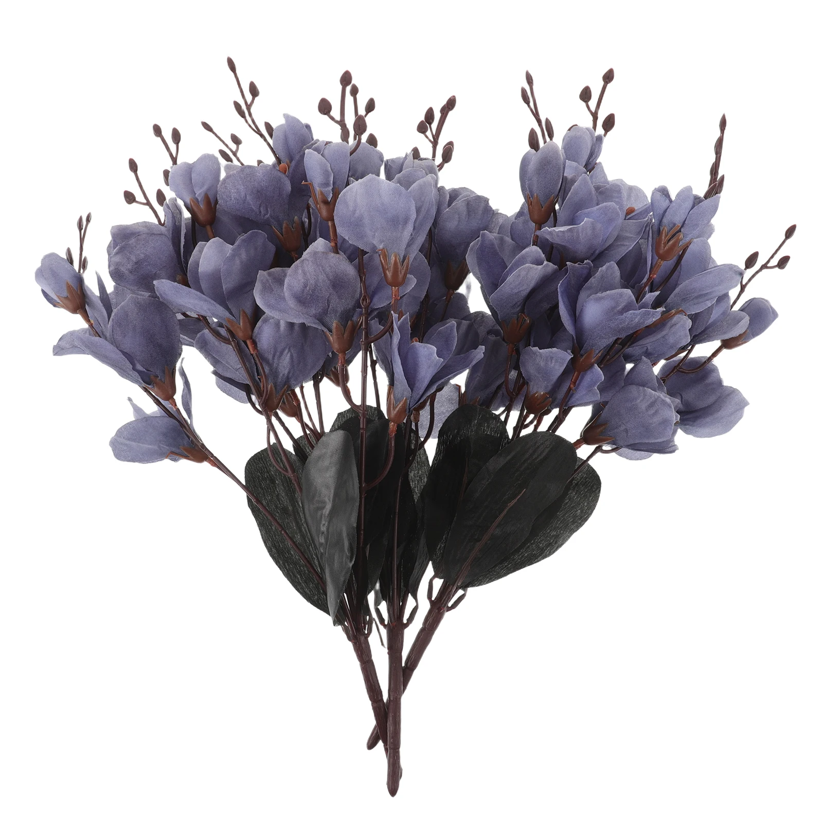 

3Pcs Simulation Magnolia Fake Magnolia flower Branches Table Centerpieces Silk Butterfly Orchid Stem photo prop home office deco