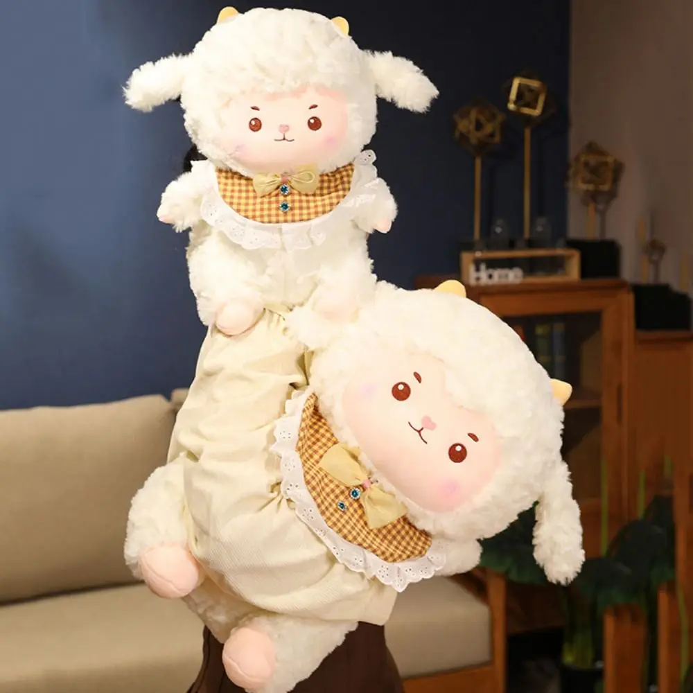 

Kid's Accompany Dolls Cartoon Sheep Plush Doll Simulation Soft Lamb Plush Toy Fluffy Kawaii Animal Fluffty Doll Home Decor