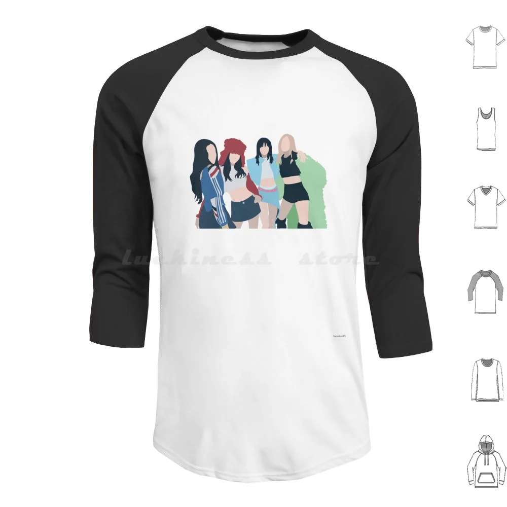 Sudaderas con capucha de manga larga con ilustraciones digitales Shut Down Born Pink Tour World Tour Born Pink Pink Venom