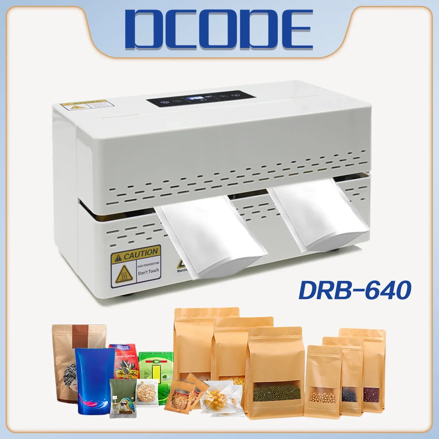 DCODE Lightweight Heat Sealing Machine for Plastic and Poly Bags Bag Sealer for Food Storage Kitchen Bakery Snacks Packaging