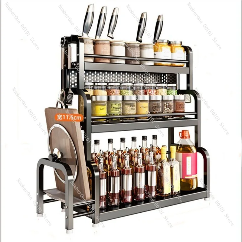 

Stainless Steel Knife Rack, Multi-Functional Kitchen Shelf Holder for Chopsticks, Seasoning Utensils, and Cutting Tools