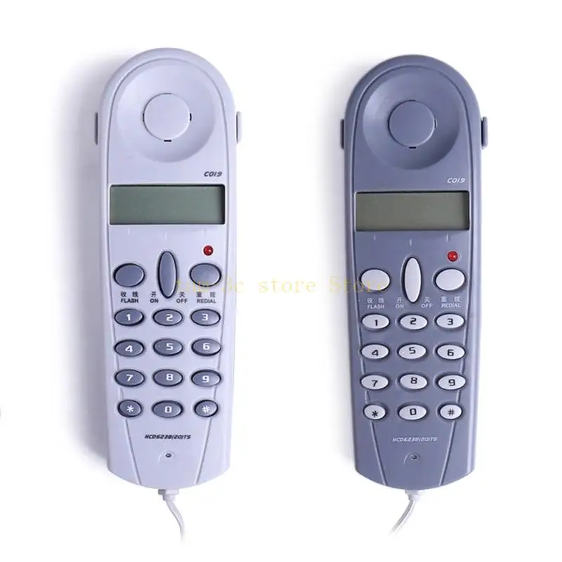 C019 Basic Trimlines Corded Phone, 13 Number Memory, Wall Mountable Phone D0UA