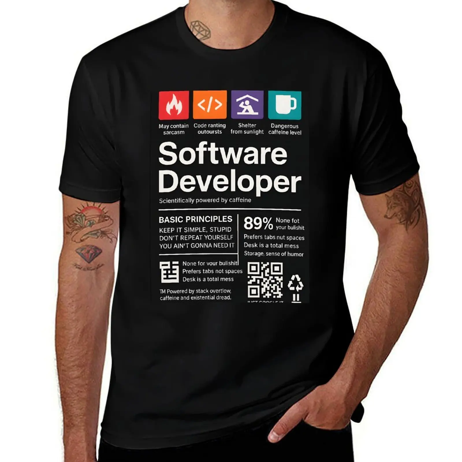 

Футболка SOFTWARE DEVELOPER LABEL, рубашка в стиле аниме, мужская футболка с принтом животных для мальчиков, таможенная мужская футболка