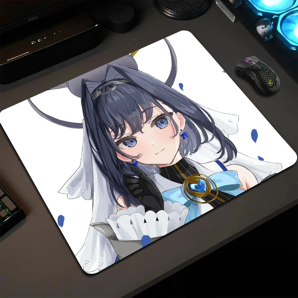 

Ouro Kronii Hololive Girl Anime Mousepad Small LockEdge Mouse Pad For Gamers Computer Desk Pad Anti-slip Rubber