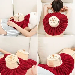 Adjustable Temperature Wooden Moxibustion Box Breast Massager Moxa Therapy Compress Warm Palace Abdomen Back Chest Pain Relief