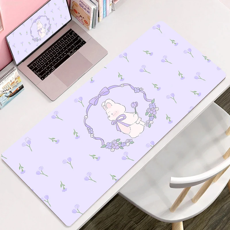 

Cute Mousepad HD Printing Rabbit Laptop Large Anime Mouse Pad Gaming Accessories Table Mat Computer Keyboard Kawaii Office Pads