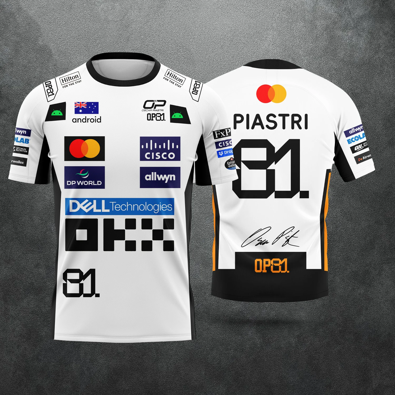 2026 New Jersey Rennfahrer-T-Shirt # 1 Lando Norris Fahrer # 81piastri Fan Freizeitkleidung Atmungsaktive Familien-Kinder-T-Shirts – Detail 5