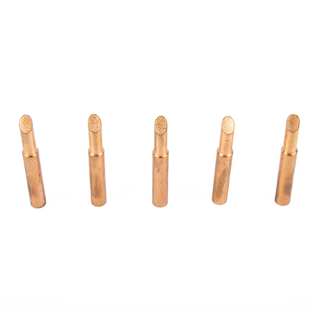 5pcs การประสาน Iron Tips 900M-T-5C หัวแร้งทองแดงบริสุทธิ์ตะกั่ว-ฟรี Workshop อุปกรณ์เครื่องมือเชื่อมบัดกรี