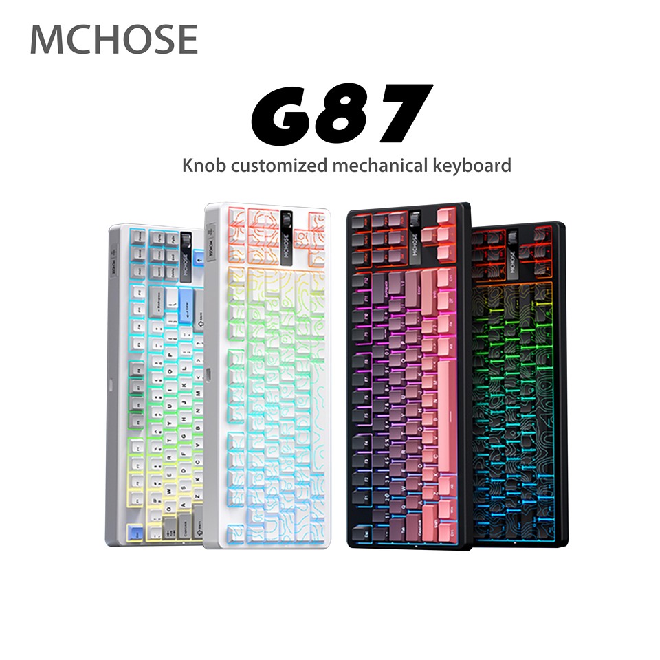 MCHOSE G87 Pro Wireless Mechanical Keyboard Three mode connection,Hot-Swappable Switches, Multi-Device Compatible