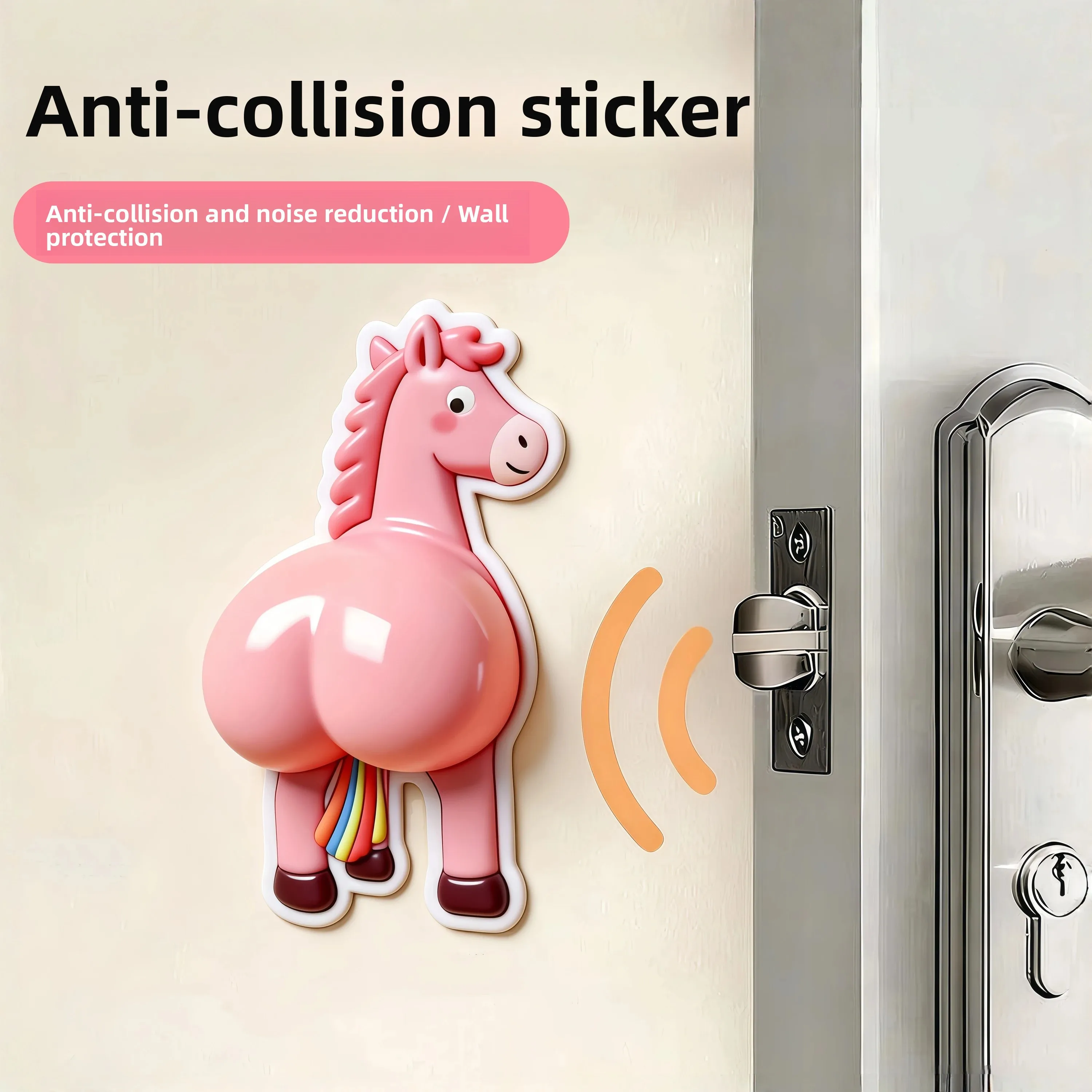 Anti-Collision Stickers Quiet Door Handle Protection Pad Cabinet Door Stopper Refrigerator Door Decal Home Safety Accessories