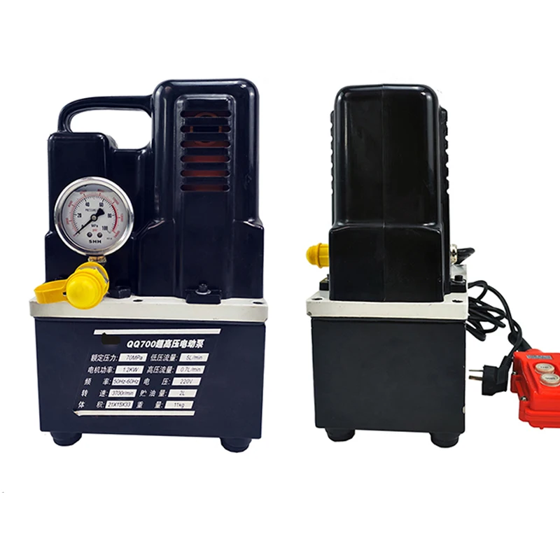 

220V QQ-700 Portable Electric Hydraulic Pump Ultra-Small Hydraulic Station High Pressure Hydraulic Oil Pump 1.2KW 3700r/min