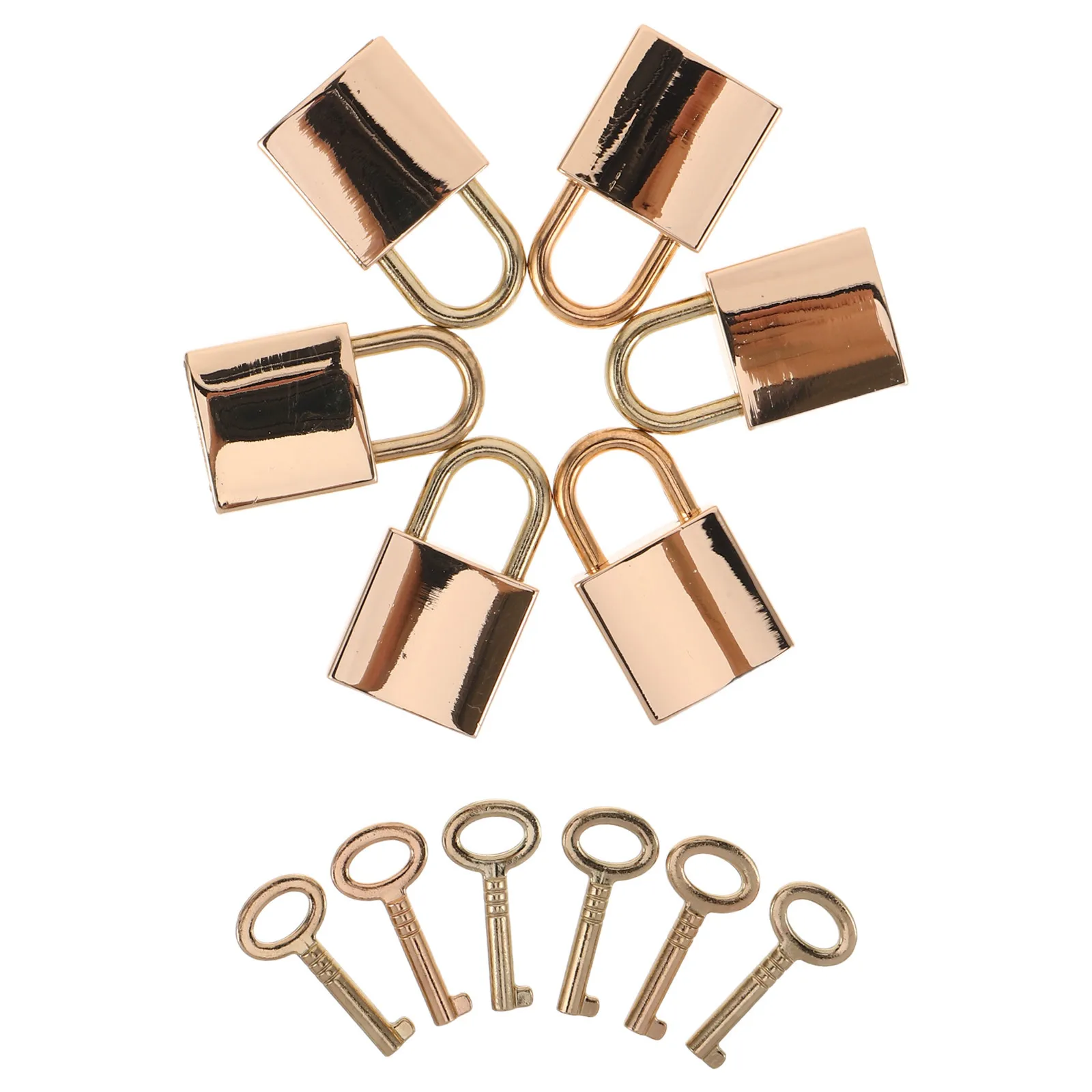 

1Set Mini Gold Padlocks Keys Style Tiny Decorative Metal Lock for Jewelry Box Diary Suitcase Backpack Security