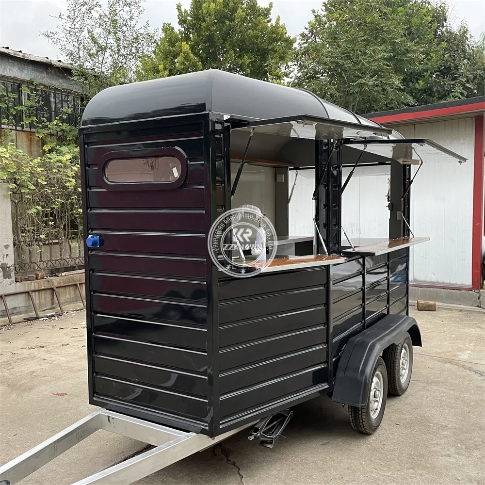 Street Mobile Kitchen Custom Food Trailer Mobile BBQ Hot Dog Coffee Ice Cream Cart Fast Food Truck Fully Equipped