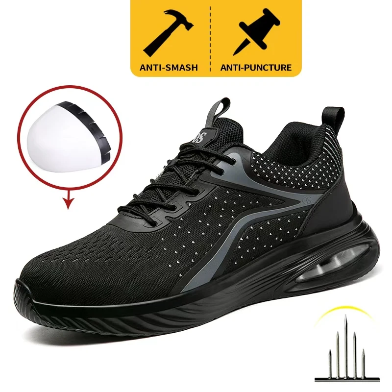 أحذية رجالية، أحذية أمان رجالية، أحذية عمل مضادة للتحطيم ومضادة للثقب، أحذية رياضية خفيفة الوزن #6