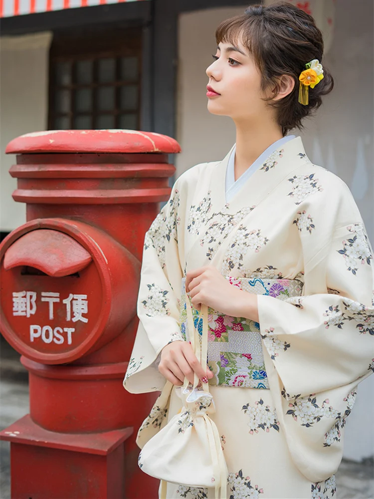 

Japan Traditional Kimono Dress Oriental Elegant Yukata Woman New Year Festival Kimono Obi Vintage Cosplay Costumes