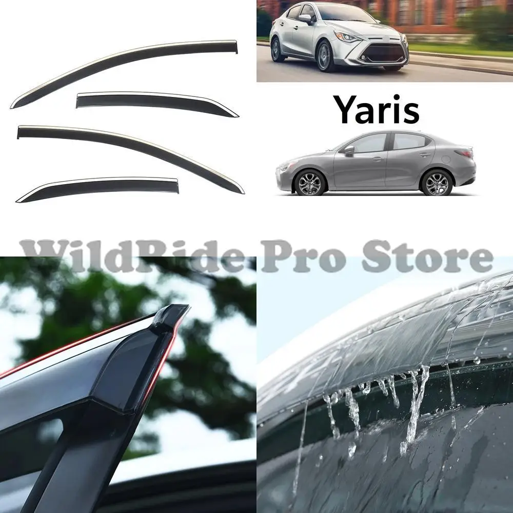 

1 комплект, 2016-2021, Toyota Yaris Sedan, версия США, солнцезащитный козырек на лобовое стекло, солнцезащитный козырек, дефлектор от дождя, дверной вентиляционный козырек