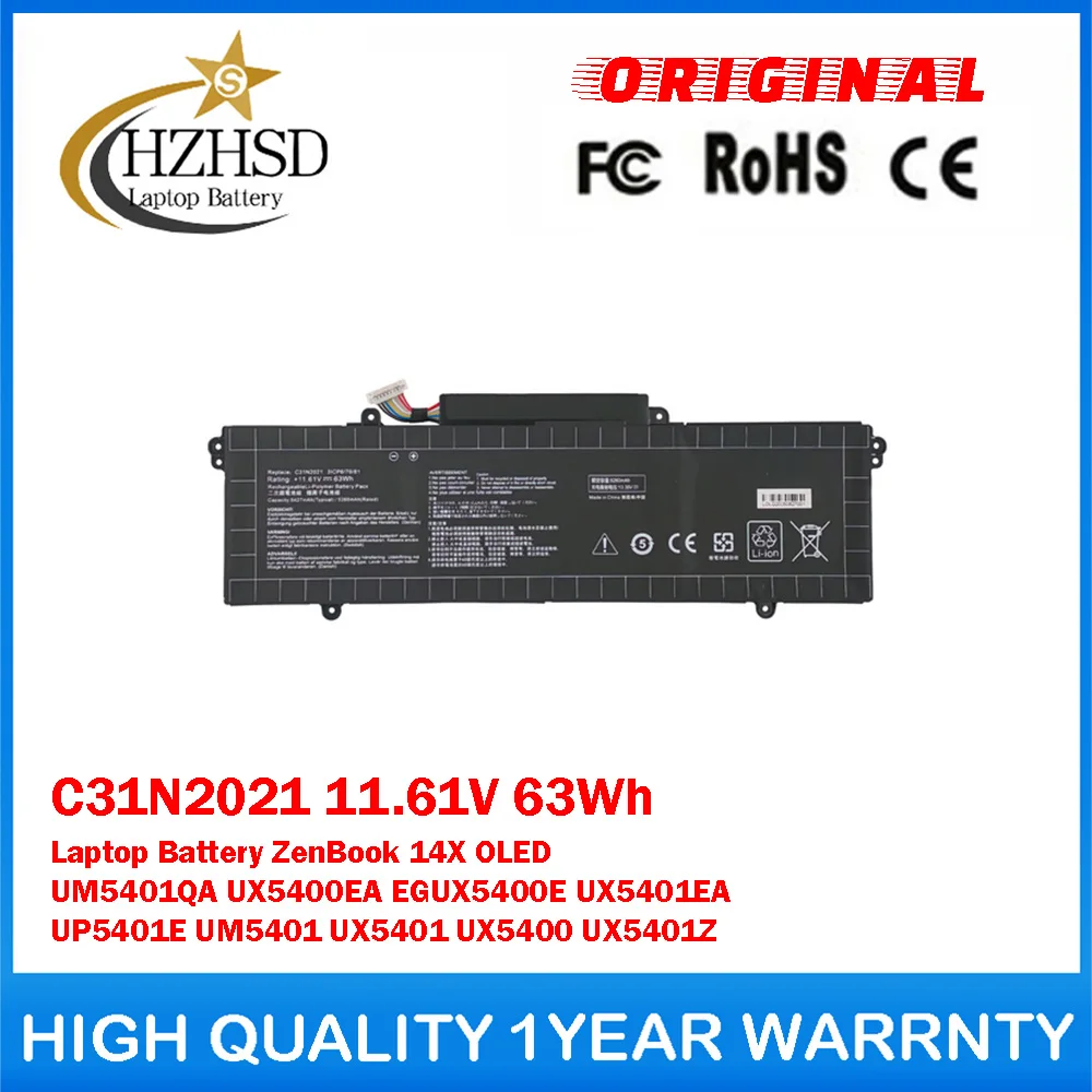 

C31N2021 11.61V 63Wh Genuine Original Laptop Battery For ASUS ZenBook14XOLED UM5401QA UX5400EA EGUX5400E UX5401EA UP5401E UM5401