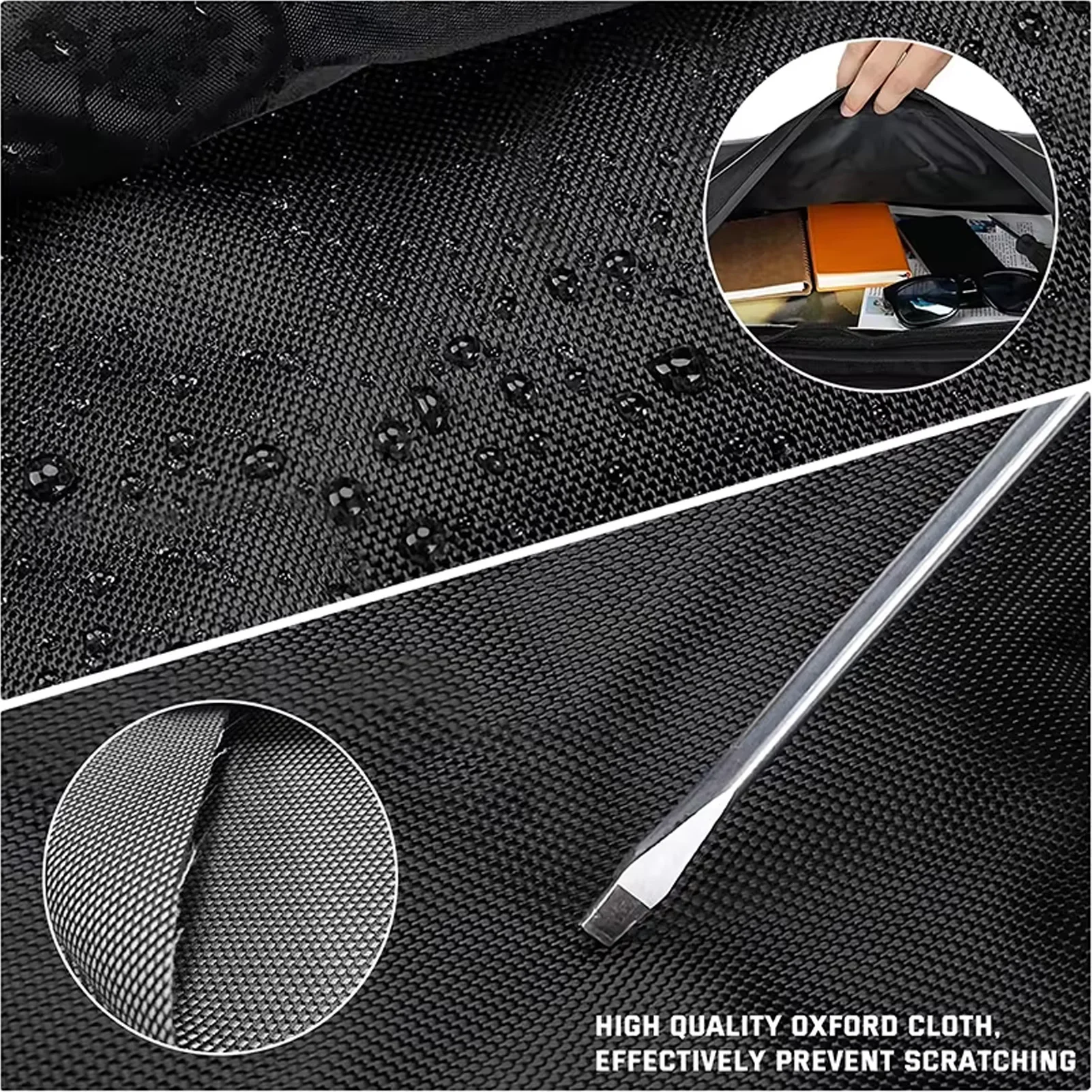 

UTV Roof Bag Simple Installation Reflective Strip Multifunctional UTV Overhead Storage Bag Movable Partition for Commander MAX